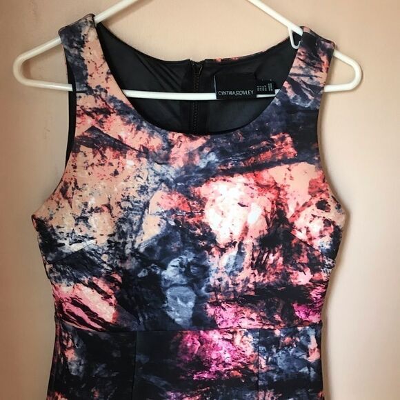 Cynthia Rowley Neoprene ColorSplattered Minidress2 - Picture 3 of 8
